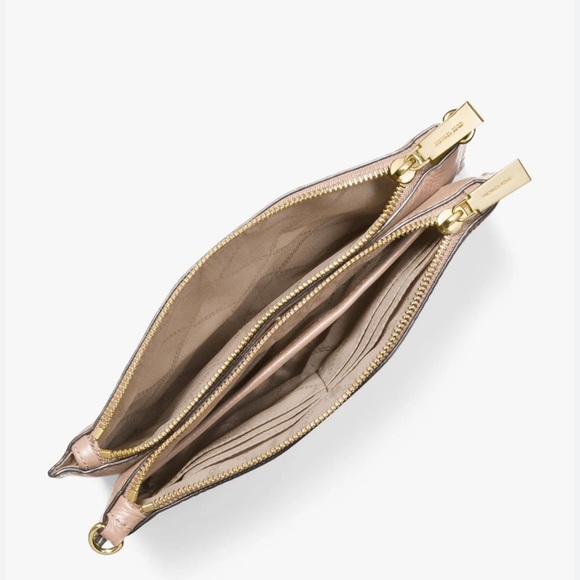 Michael Kors Soft Pink 2Pcs Set grained leather crossbody bag/coin purse• - Picture 2 of 10